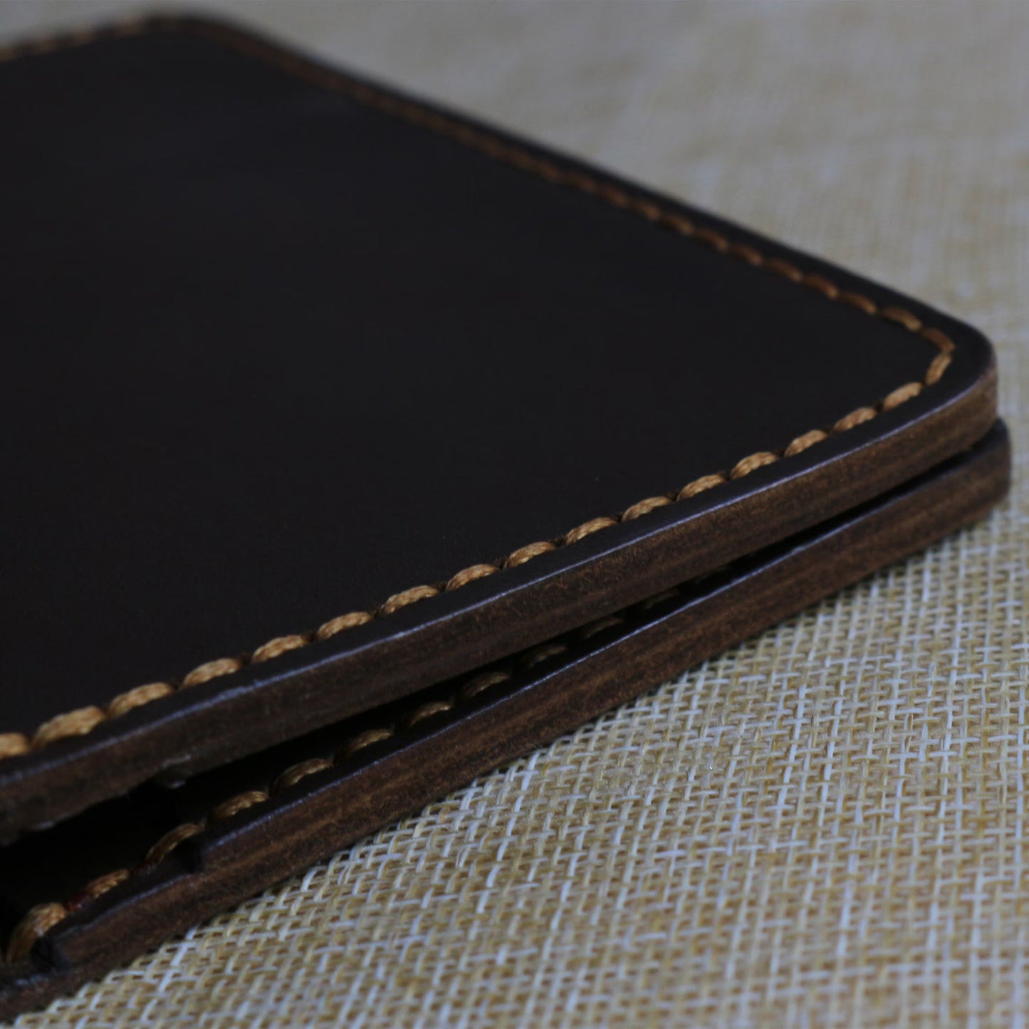 Personalised Travel Wallet Dark Brown Handmade
