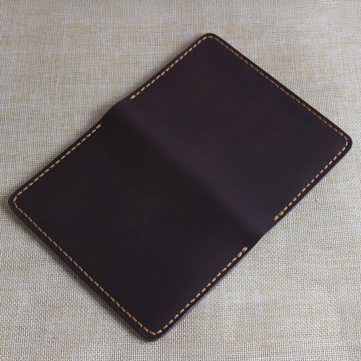 Personalised Travel Wallet Dark Brown Handmade