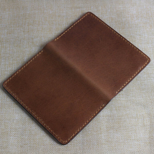 Handmade Personalized Travel Wallet Brown