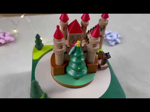 Keepsake Wooden Train and Castle Music Box
