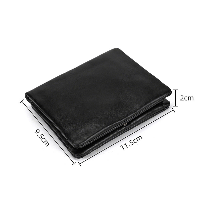 Personalised Dark Brown Bifold Leather Zipper Wallet Unisex