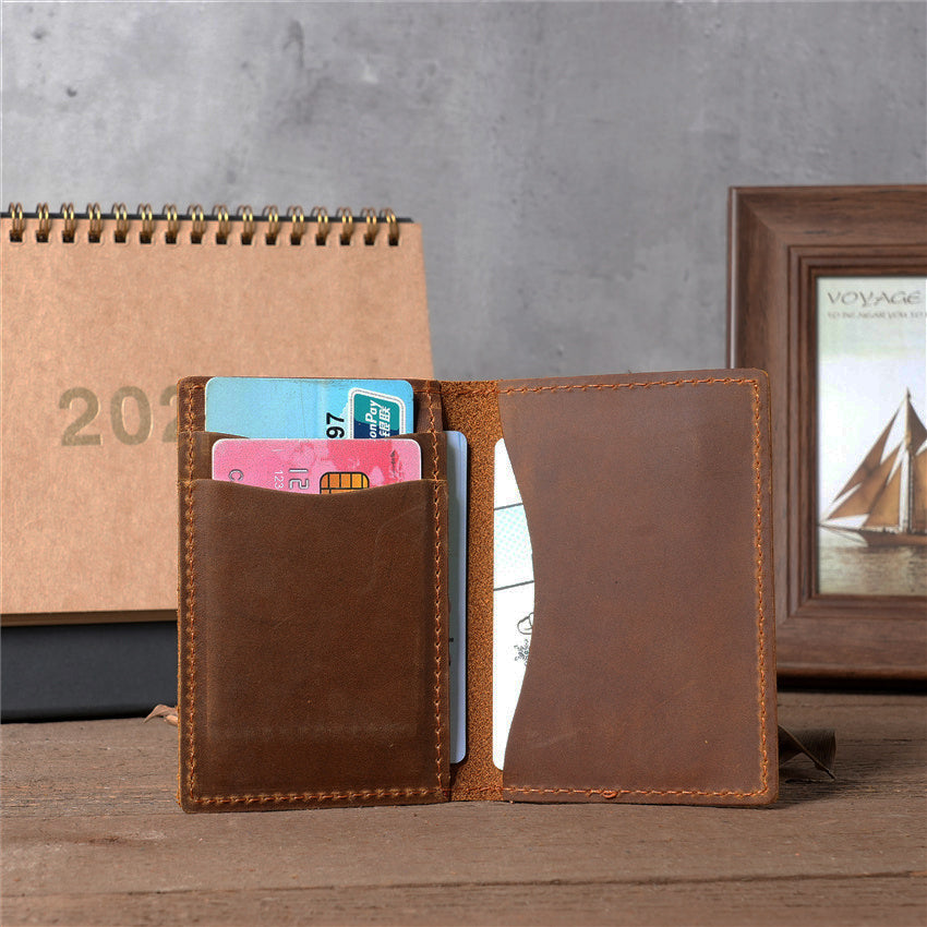 Bifold Leather Cardholder Brown