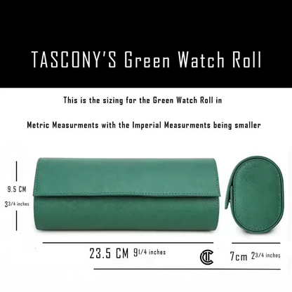 Green Saffiano Custom Leather Watch Case