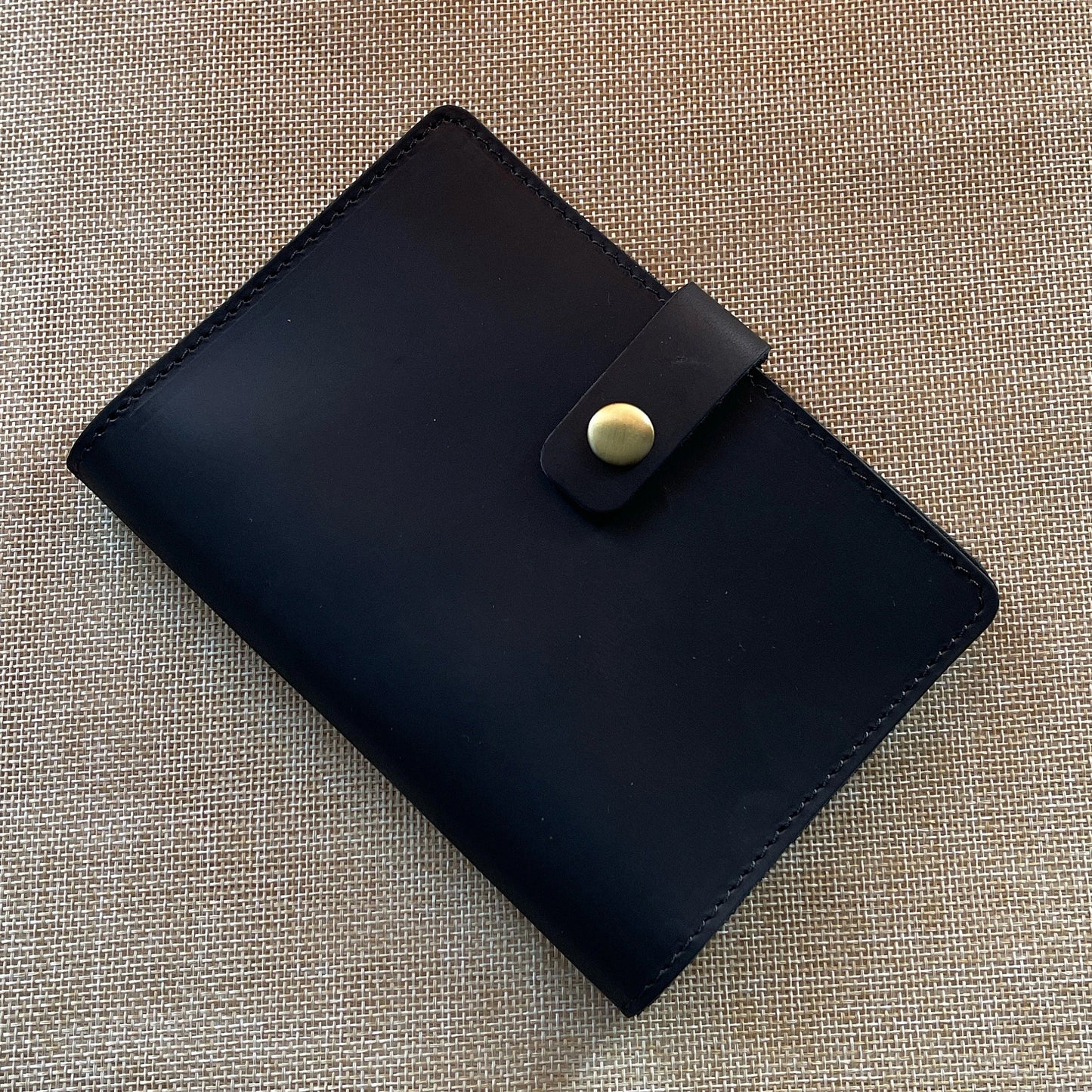Custom Leather Passport Holder Black