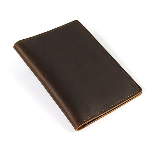 Personalized Unisex Travel Wallet Dark Brown