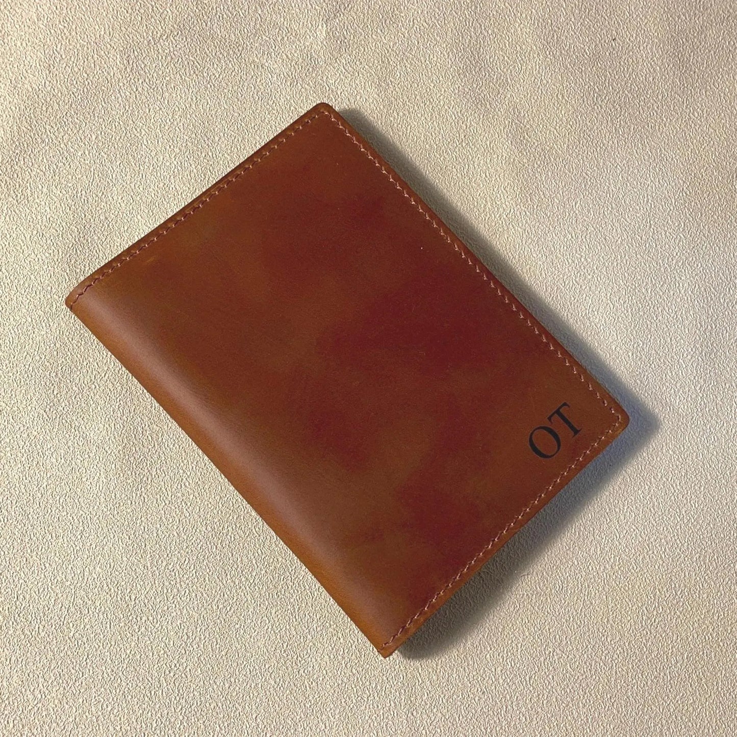Personalized Unisex Travel Wallet Brown