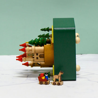 Keepsake Wooden Train and Castle Music Box