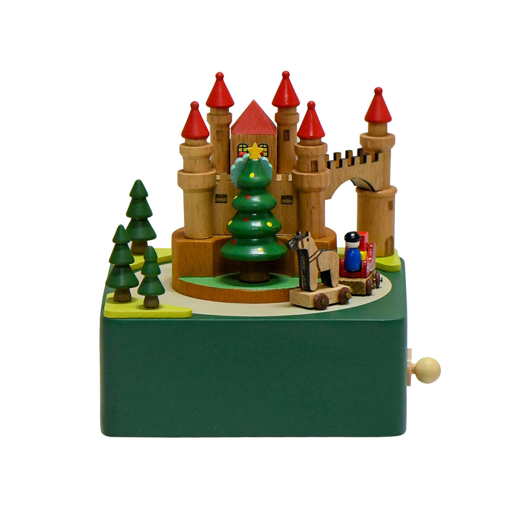 Keepsake Wooden Train and Castle Music Box