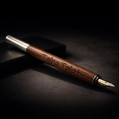 Dark Brown Luxury Fountain Pen Set with Ink Converter – Executive Calligraphy Gift