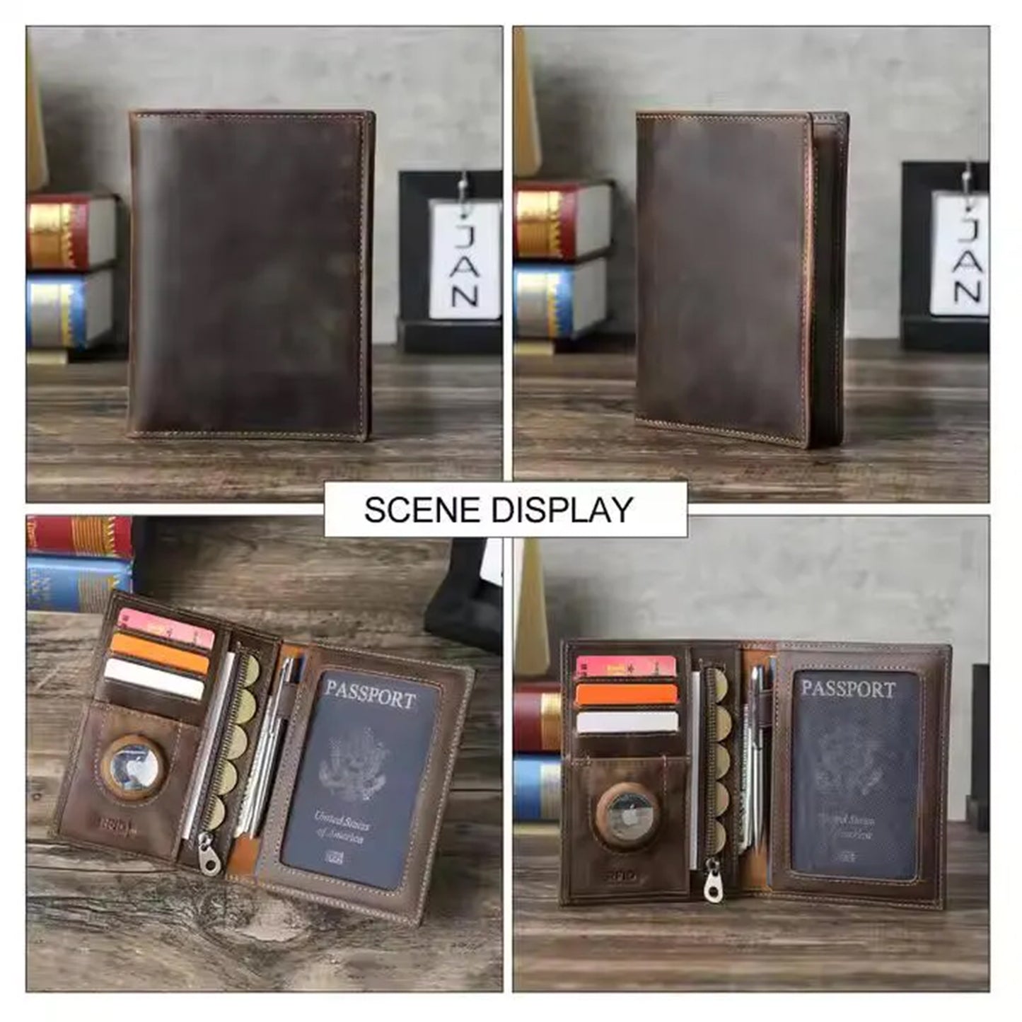 RFID Personalized Passport Holder Wallet