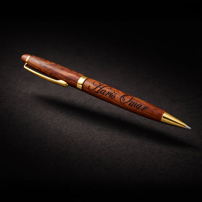 Handcrafted Natural Wood Pen & Box Set – Custom Engraved Timber Gift