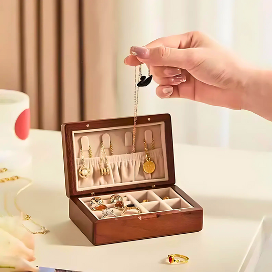 Wooden Jewellery Travel Organiser