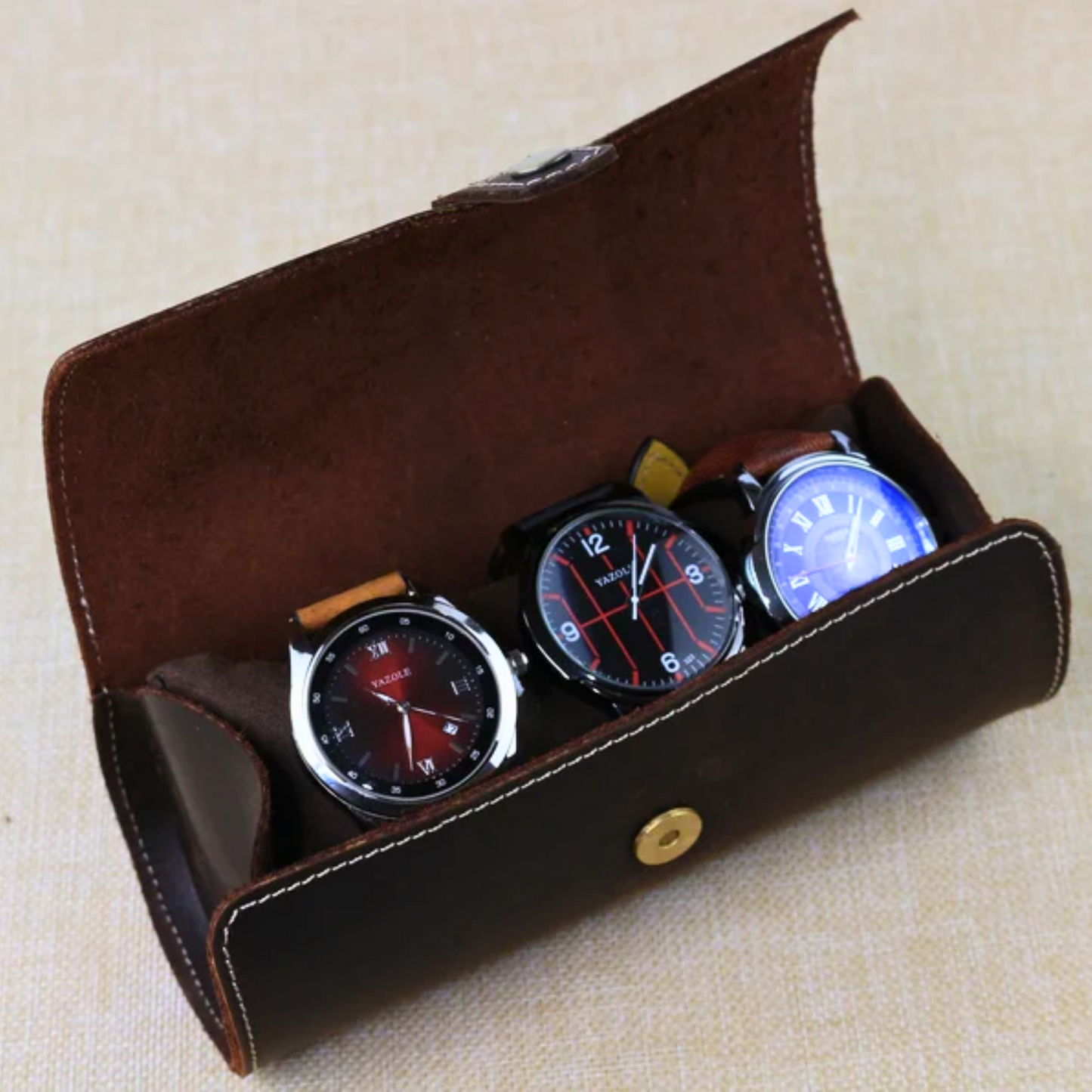 Personalised Leather Watch Case