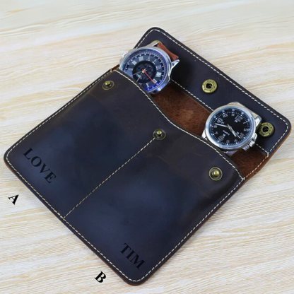 Double Slot Personalised Watch Case