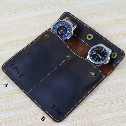 Double Slot Personalised Watch Case