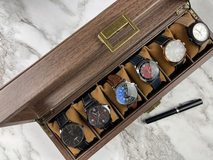 Personalised Wooden Watch Case 6 Slots