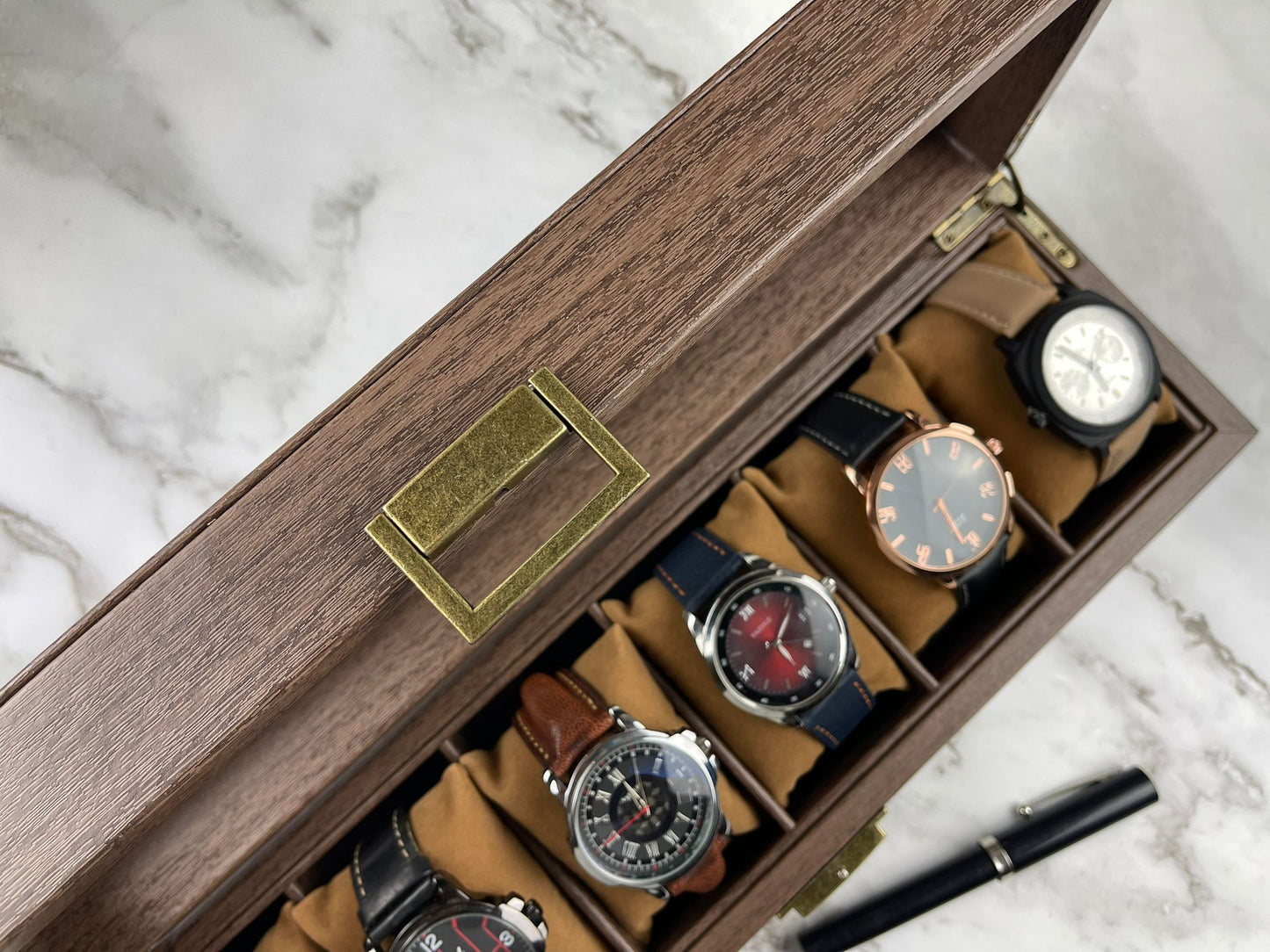 Personalised Wooden Watch Case 6 Slots