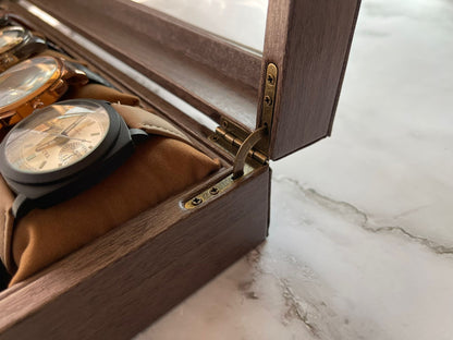Personalised Wooden Watch Case 6 Slots