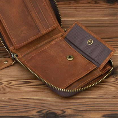 Personalised Zip Around Genuine Leather Wallet