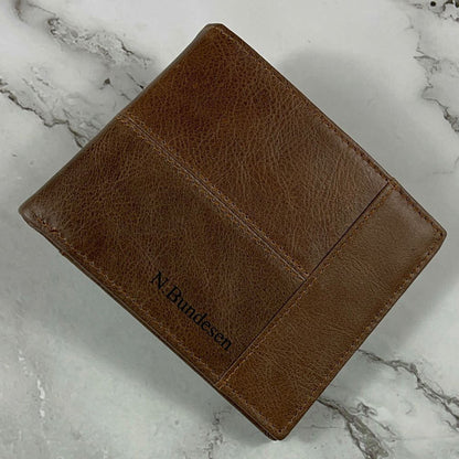 Personalised Bifold Leather Wallet