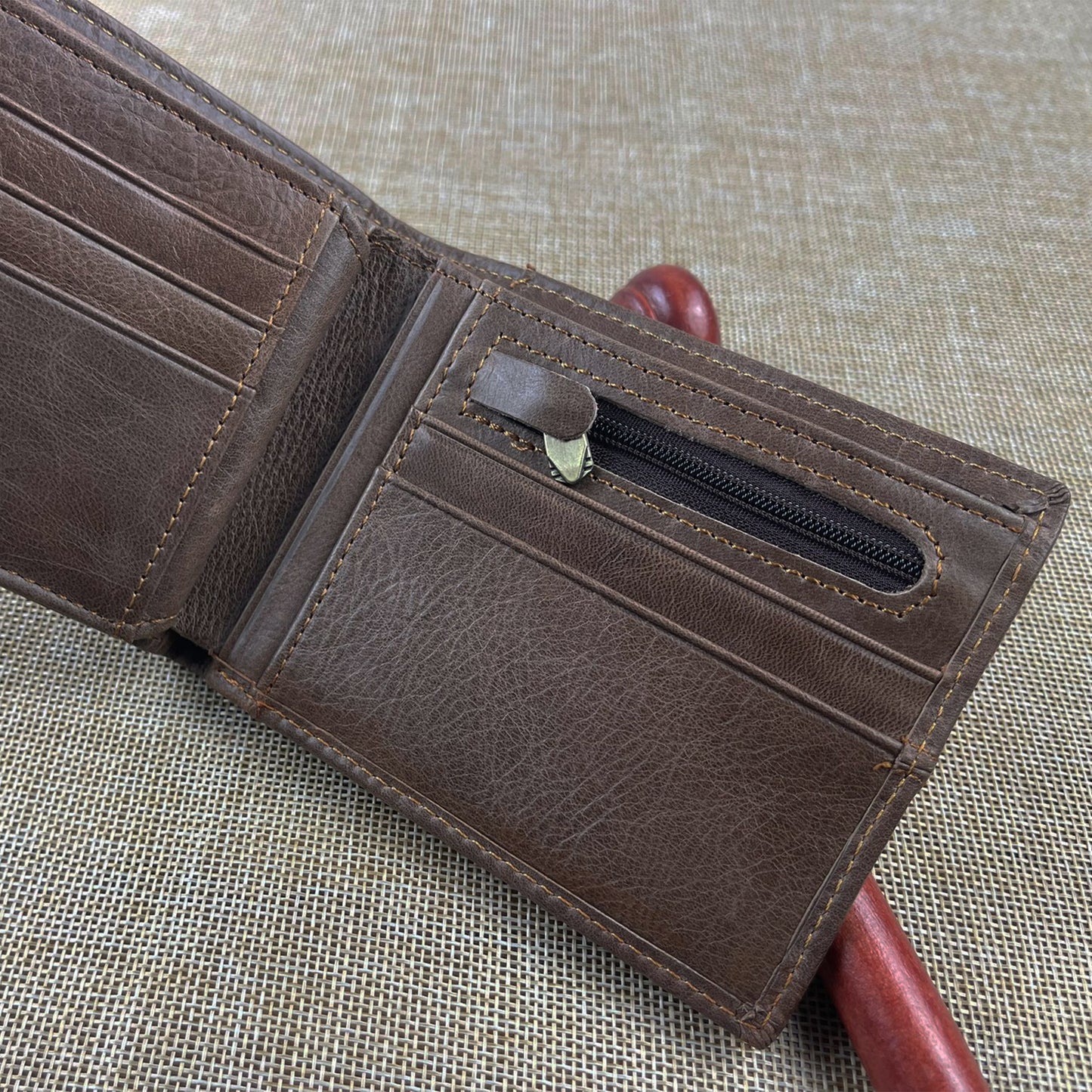 Personalised Bifold Leather Wallet