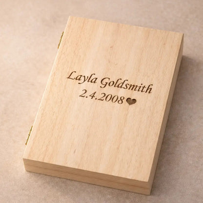 Personalised Photo Frame with Engraving – Foldable Desk Display