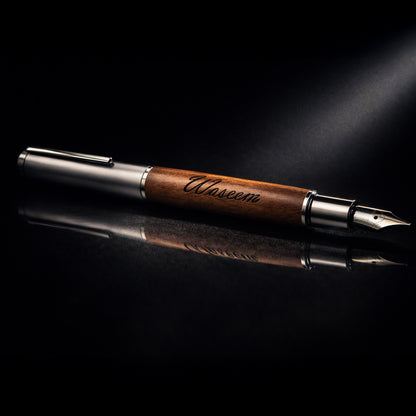 Brown Executive Fountain Pen Set with Refillable Ink Converter – Professional Calligraphy Gift Box