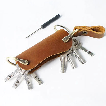 Classic Leather Keychain Brown – Personalised