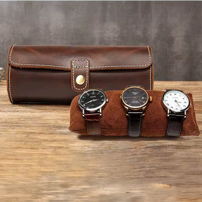 Personalised Leather Watch roll
