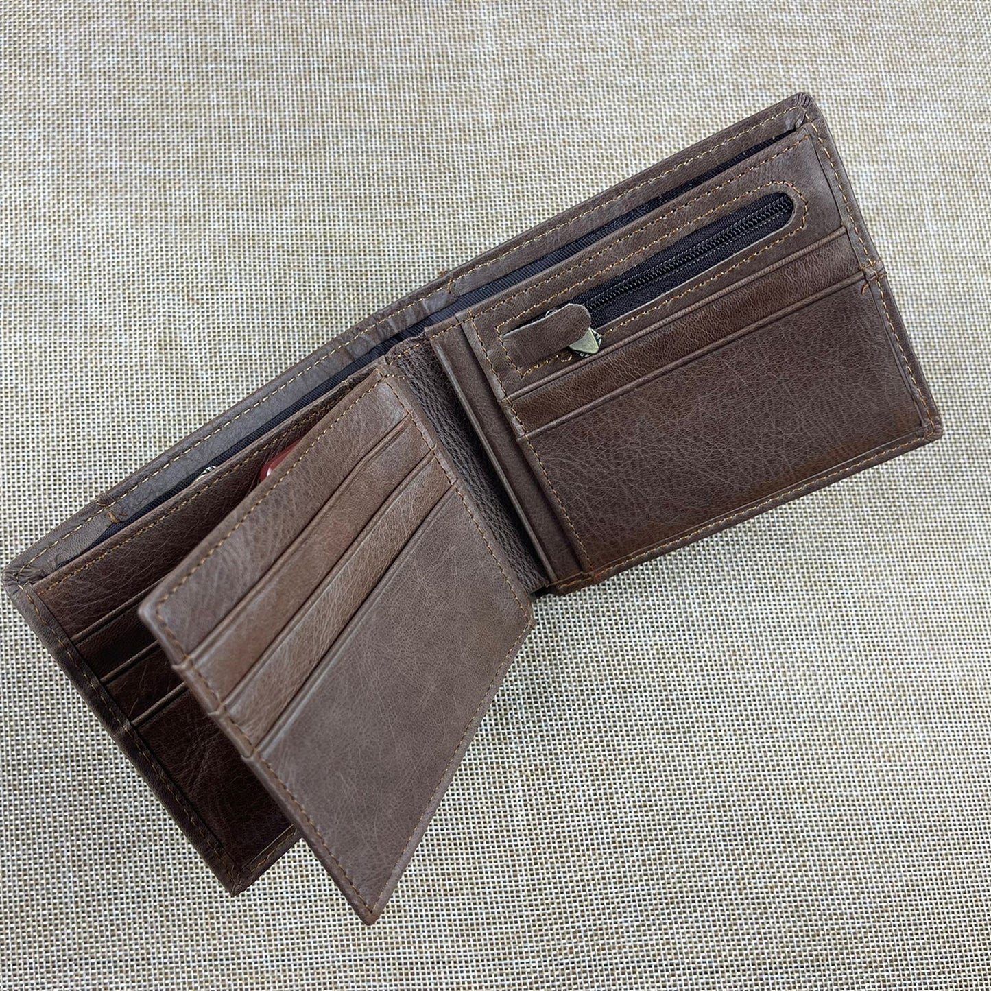 Personalised Bifold Leather Wallet