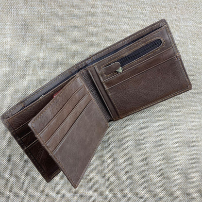 Personalised Bifold Leather Wallet