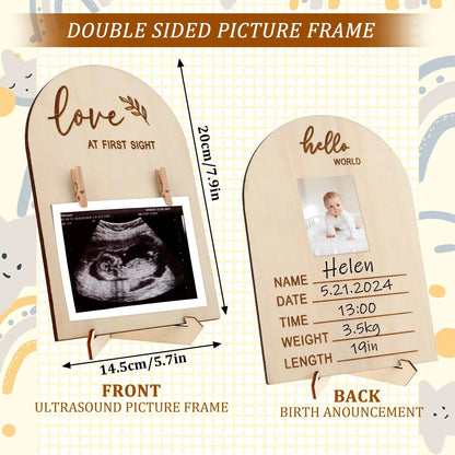 Double Sided Wooden Baby Frame