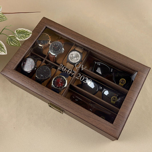 Personalised Wooden Watch Collection Case for 6 Watches