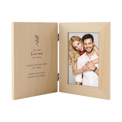 Personalised Photo Frame with Engraving – Foldable Desk Display