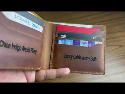 Personalised Brown  Leather Wallet for Men
