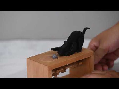Wooden Cat Mouse Automaton