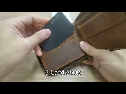 Personalised Zip Around Genuine Leather Wallet