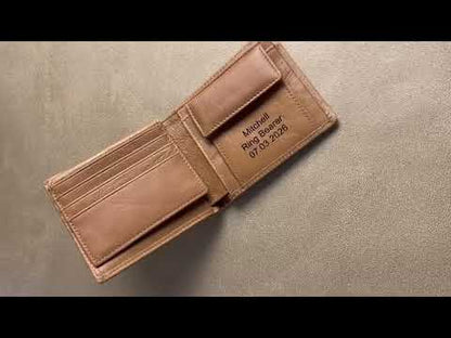 Custom Men's Leather Wallet Brown