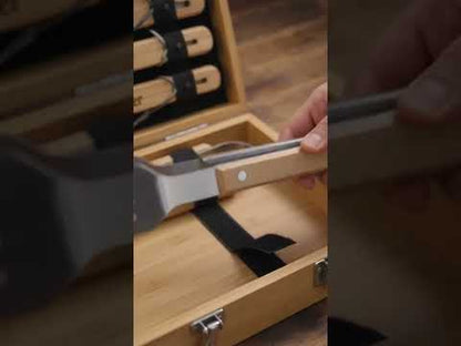 Personalised 5-Piece BBQ Tool Set with Bamboo Gift Case