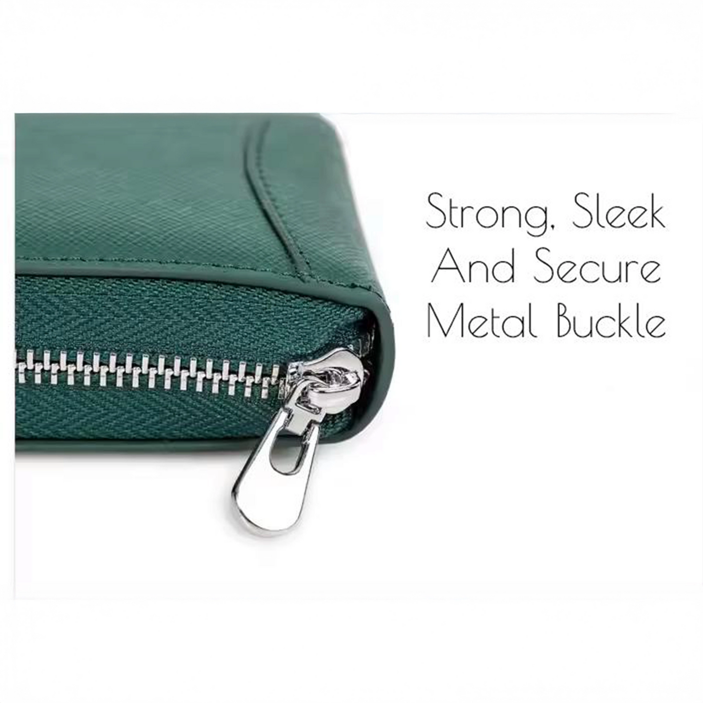 Green Saffiano Leather Watch Case Single slot