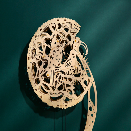 DIY Wooden Mechanical Clock Puzzle Kit