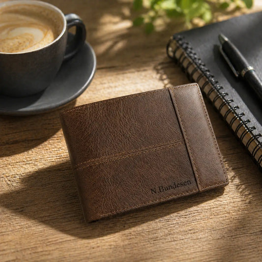 Bifold Leather Wallet - Australian Designed (Personalised Option)