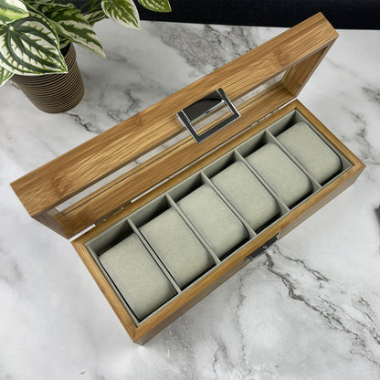 Custom Men's Watch Case 6 Slots