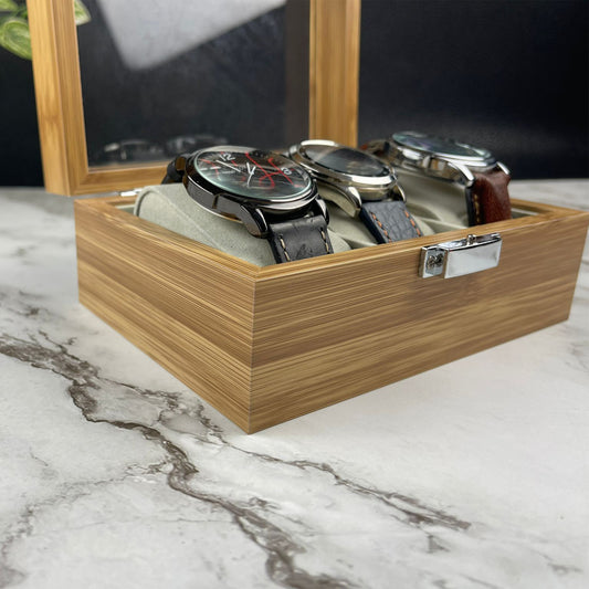Personalised Wooden Watch Case for men-3 Watches