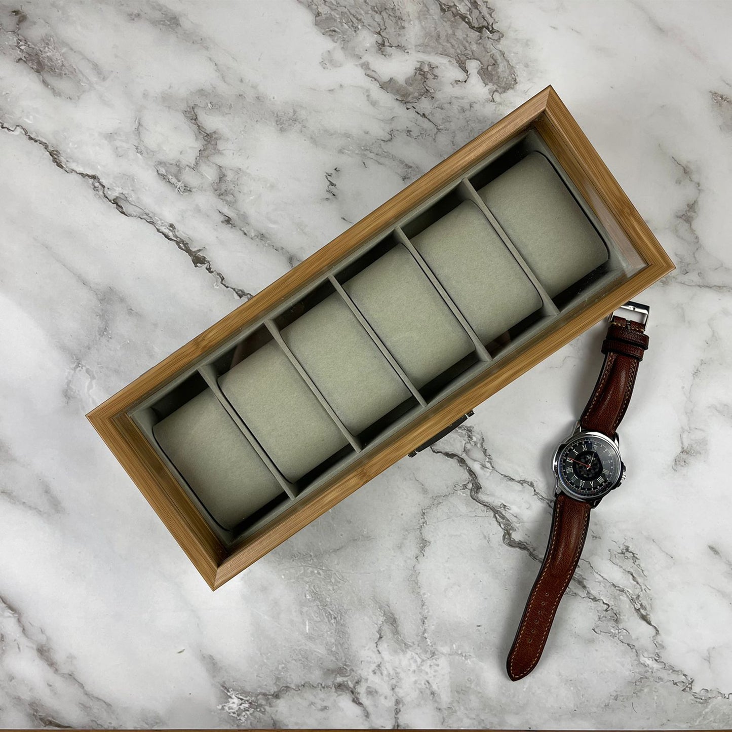 Custom Men's Watch Case 6 Slots